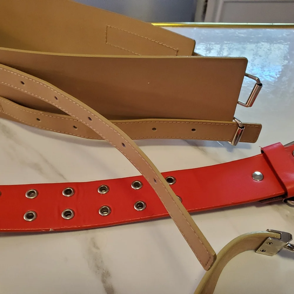 Beautiful Set Of Three  Ladies Belts ,size MED